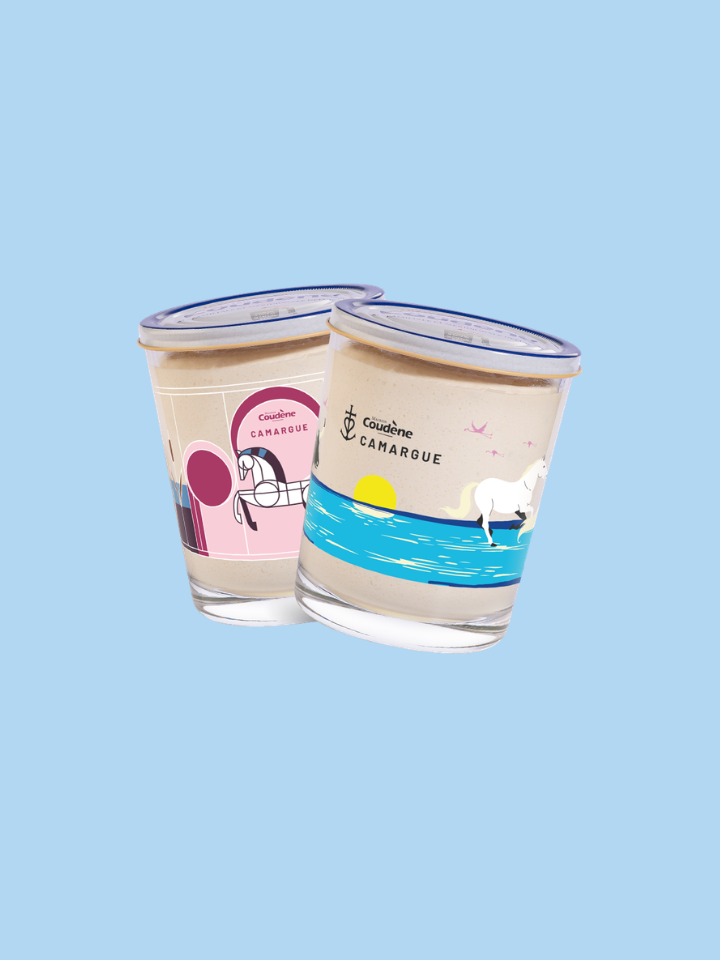 authentique brandade de morue verre sérigraphie Camargue