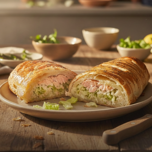 feuillete truite brandade morue